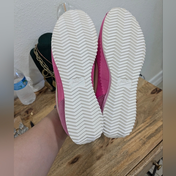 Nike Women’s Pink & Grey Cortez-Style Sneakers - Picture 6 of 13